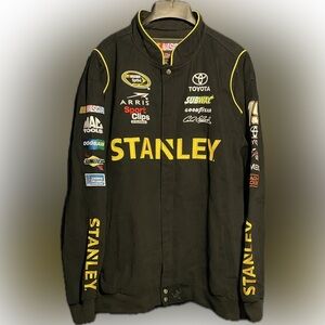 Carl Edwards Stanley JH Design NASCAR Driver's Racing Jacket Sz 2XL Embroidered